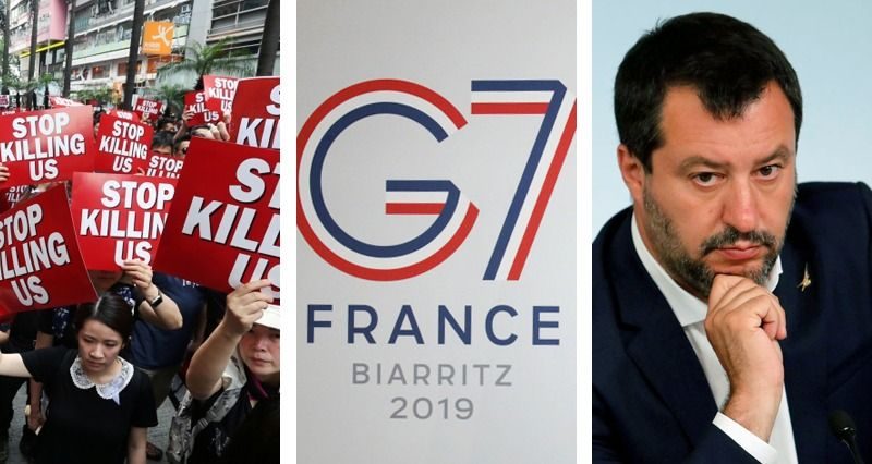 Chaos in Italy, Hong Kong protests, G7 summit