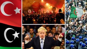 Tripoli campaign, Johnson’s victory, pension protests in France