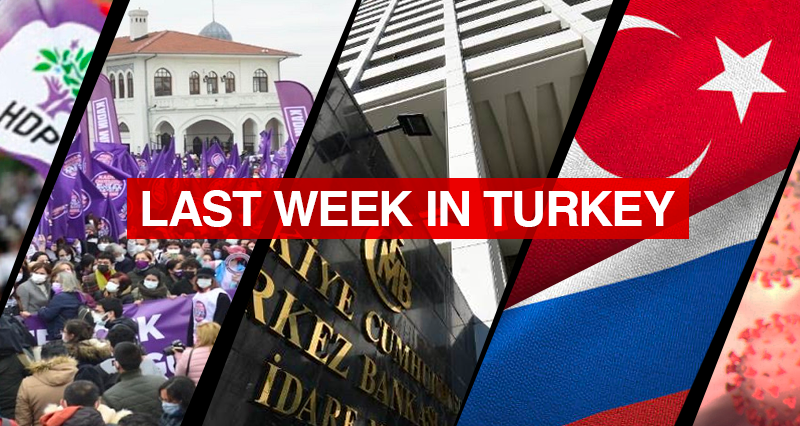 Dissolution of the pro-PKK party; withdrawal from the Istanbul Convention; Central Bank Governor changed; celebration of the Treaty of Moscow; current Coronavirus situation