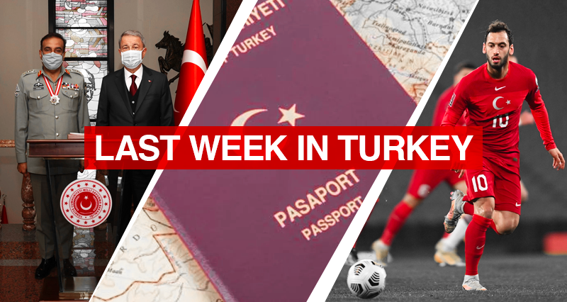 Pakistani Chief of Staff visit; passport free travels Turkey-Azerbaijan; victories of the Turkish football team in 2022 World Cup Qualification; vaccination and lockdown efforts against the Coronavirus