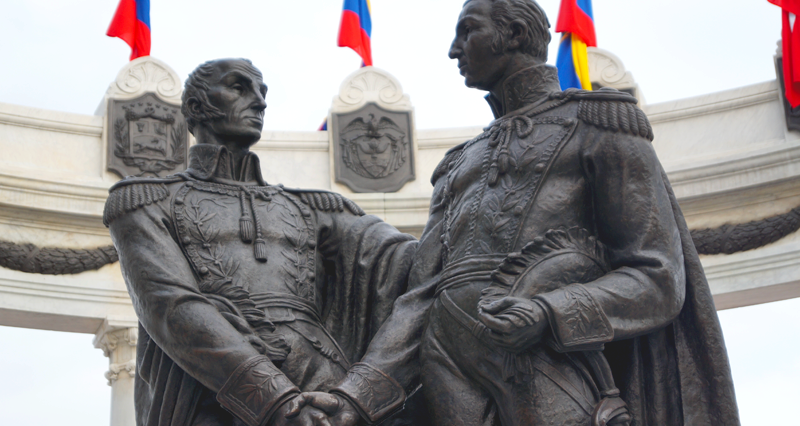 The meeting of Bolívar and San Martín in Guayaquil